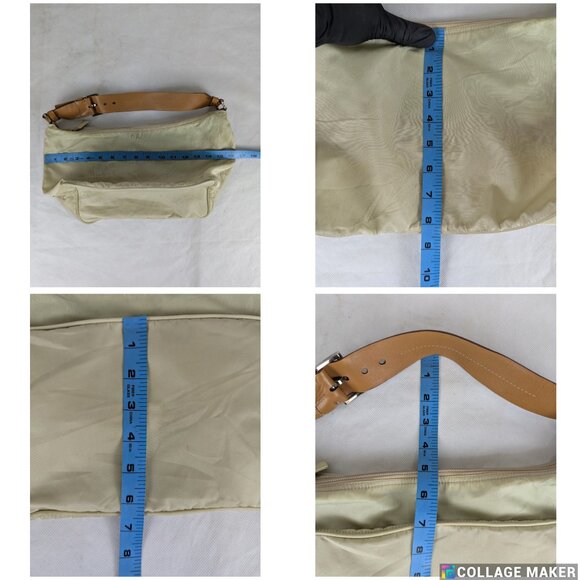 Authentic PRADA Tessuto Nylon Shoulder Bag Light Beige Cream Made in Italy - Picture 12 of 12